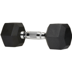DUMBBELL RUBBER HEX 50LB (23KG)