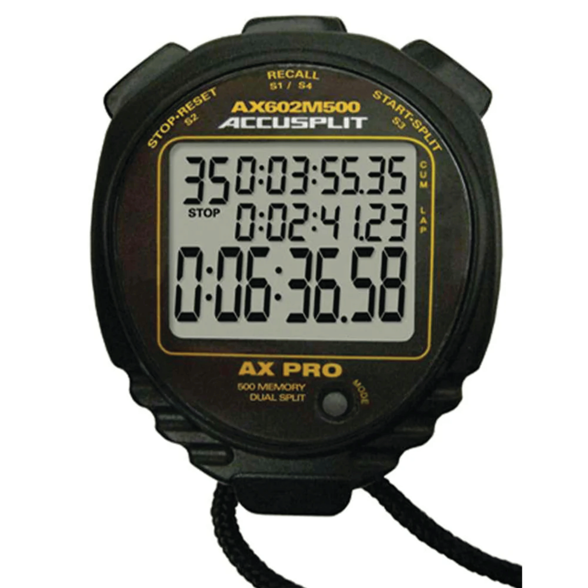 STOPWATCH 500 MEMORY DUAL SPLIT
